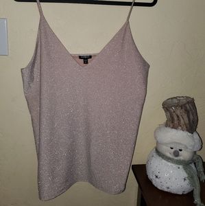 Express Size L Pink Glitter Tank Great for Holiday
